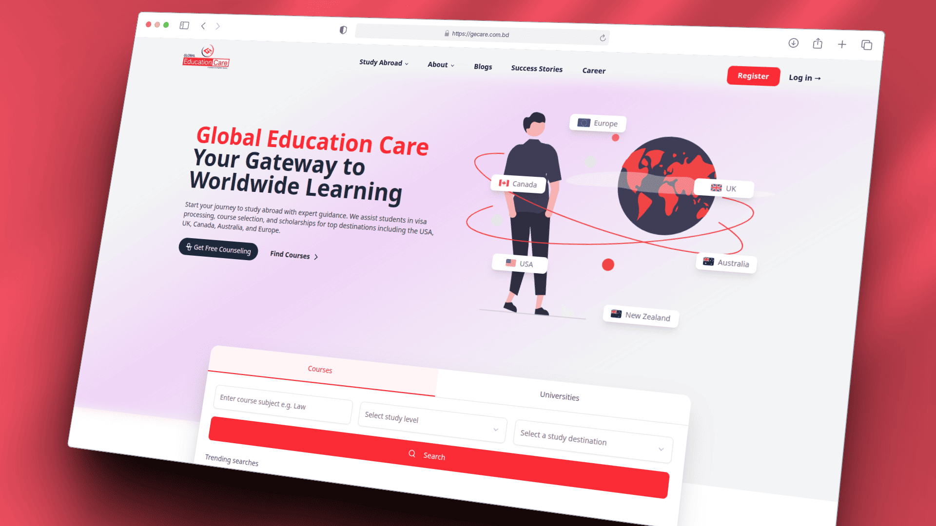 Global Education Care website